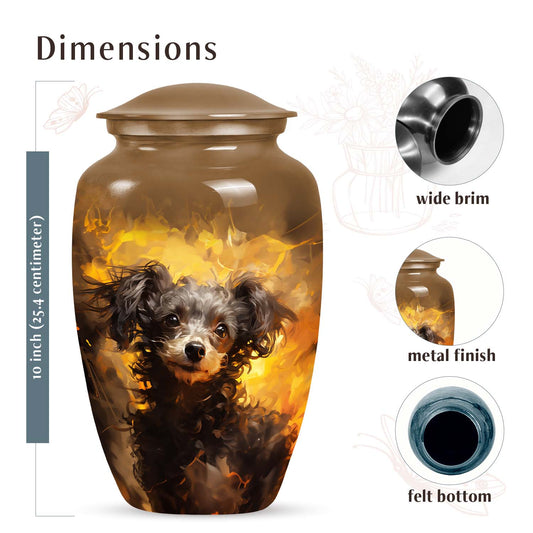 Handmade Pet Urn for Poodle Dog - Dog Memorial Urn