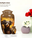 Handmade Pet Urn for Small Poodle Dog - Dog Memorial Urn
