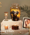 Handmade Pet Urn for Small Poodle Dog - Dog Memorial Urn