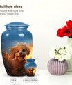 Blue Sky and Golden Sunset Art - Personalized Poodle Urn for Pet Ashes