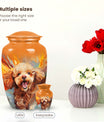 Orange Cremation Urn for Dog Ashes – Poodle Urn for Dog Ashes