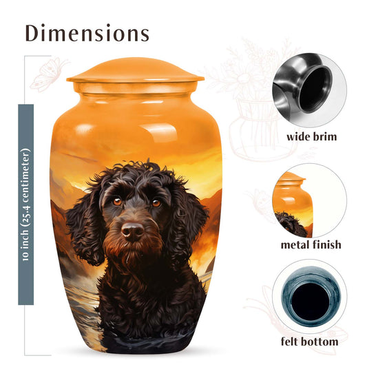 Orange Dog Urn for Pet Ashes - Dog Cremation Urn