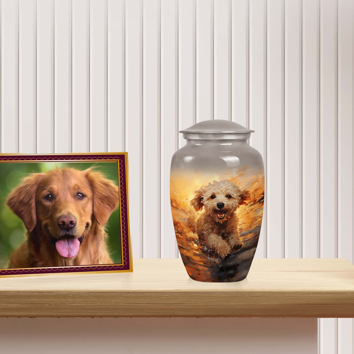 Poodle Urn For Cremated Pet Ashes - Personalized Pet Urns for Ashes