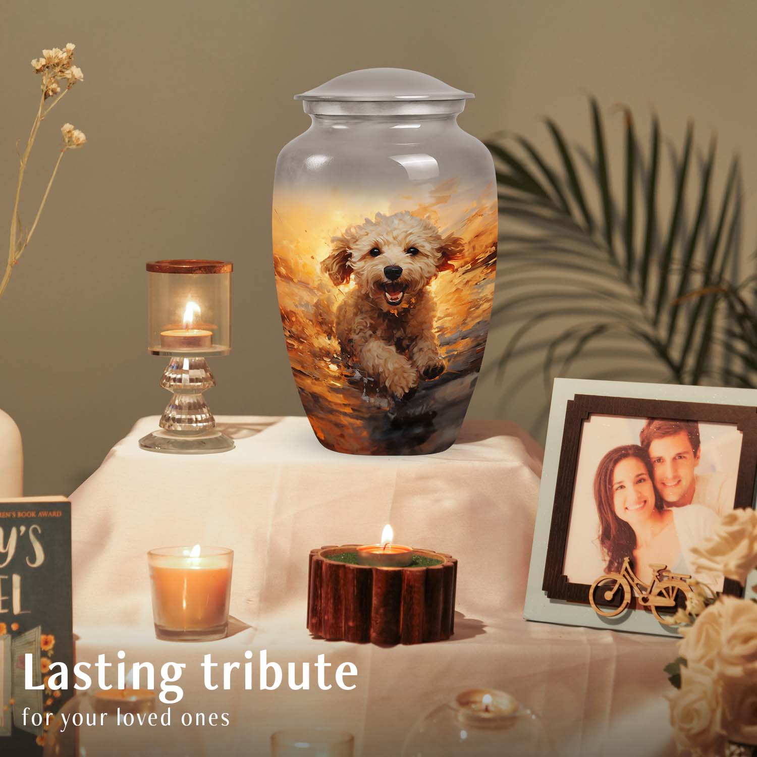 Poodle Urn For Cremated Pet Ashes - Personalized Pet Urns for Ashes