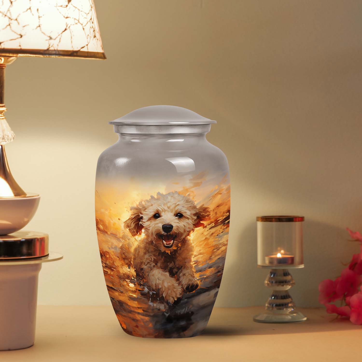 Poodle Urn For Cremated Pet Ashes - Personalized Pet Urns for Ashes