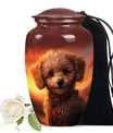 Poodle Pet Dog Memorial Urn For Ashes - Pet Urns for Ashes
