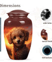 Poodle Pet Dog Memorial Urn For Ashes - Pet Urns for Ashes