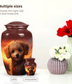 Poodle Pet Dog Memorial Urn For Ashes - Pet Urns for Ashes