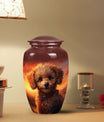 Poodle Pet Dog Memorial Urn For Ashes - Pet Urns for Ashes