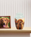 Poodle Memorial Cremation Urn For Ashes - Fiery Poodle Dog Cremation Urn