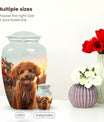 Poodle Memorial Cremation Urn For Ashes - Fiery Poodle Dog Cremation Urn