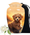 Golden Poodle Memorial Mini Cremation Urn - Pet Memorial Urns