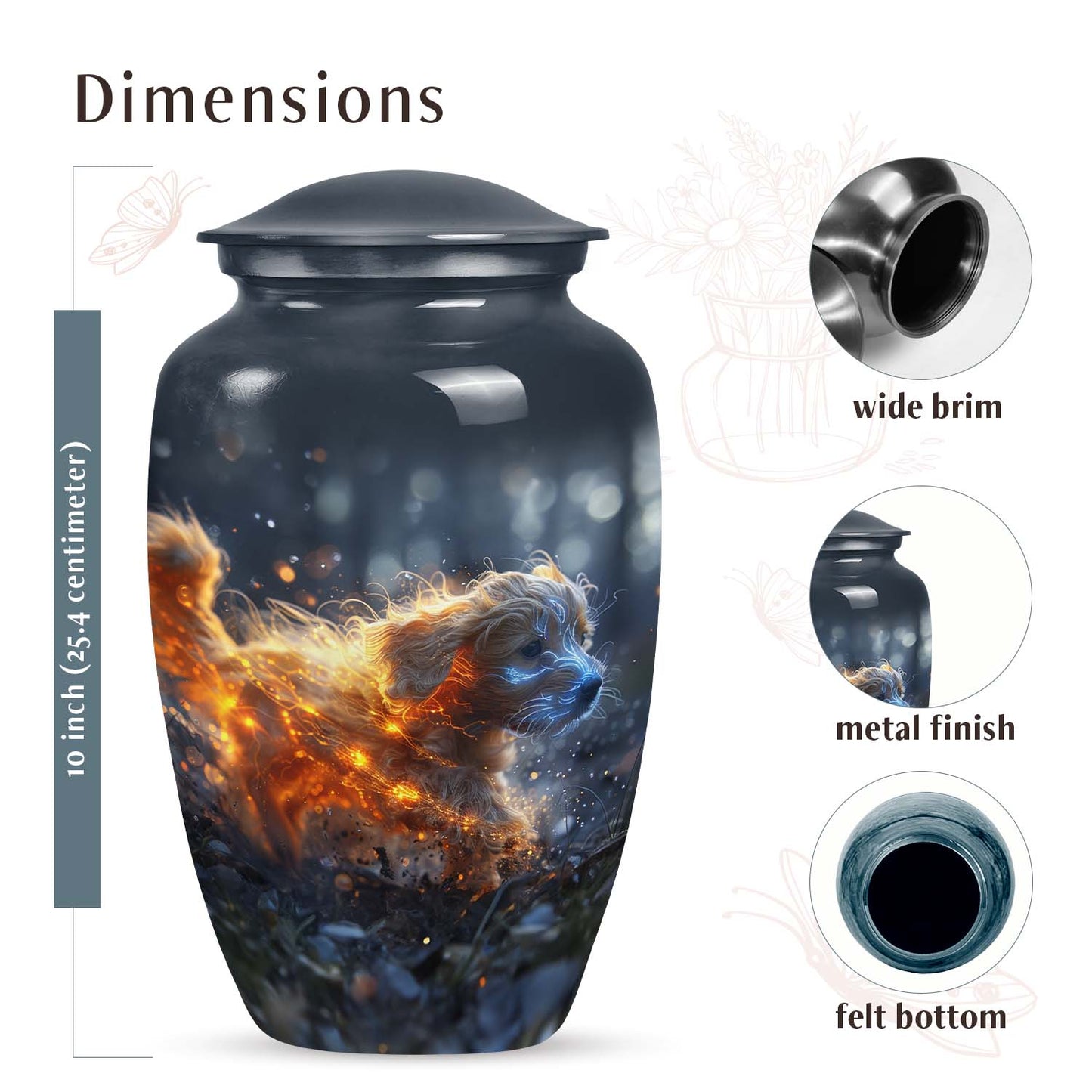 Personalized Dog Cremation Urn for Pet Ashes - Yatskia