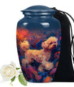 Doodle Dog Ashes Urn – Loving Remembrance Urn with Deep Blue