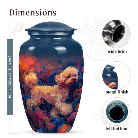 Doodle Dog Ashes Urn – Loving Remembrance Urn with Deep Blue