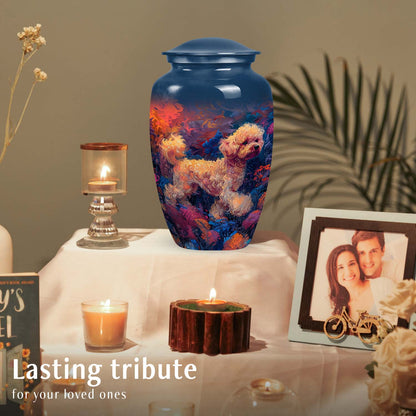 Blue Personalized Dog Cremation Urn for Pet Ashes - Yatskia