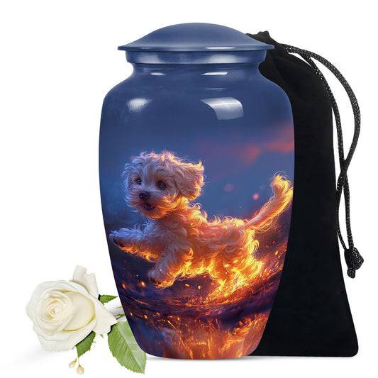 Poodle Cremation Urn for Pet Large Ashes - Dog Memorial Urn
