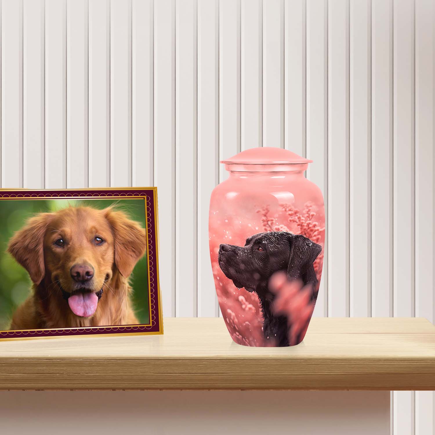 Labrador Custom Cremation Urn for Pet Ashes - Personalised Pet Urn
