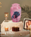 Pink Pet Memorial Urn – Artistic Keepsake for Dog Ashes