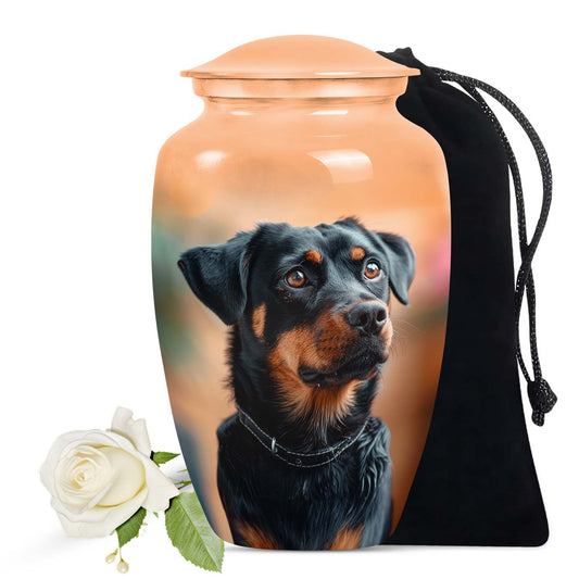 Rottweiler Keepsake Cremation Urn for Pet Ashes - Dog Memorial Urn