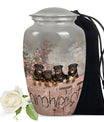 Four Rottweilers Dog Urn for Ashes – Pet Memorial Keepsake