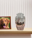 Four Rottweilers Dog Urn for Ashes – Pet Memorial Keepsake