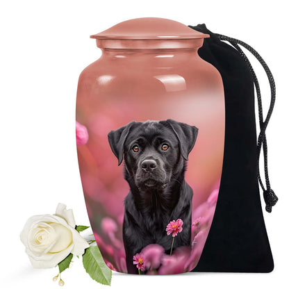 Black Personalized Dog Keepsake Urn for Pet Ashes - Yatskia