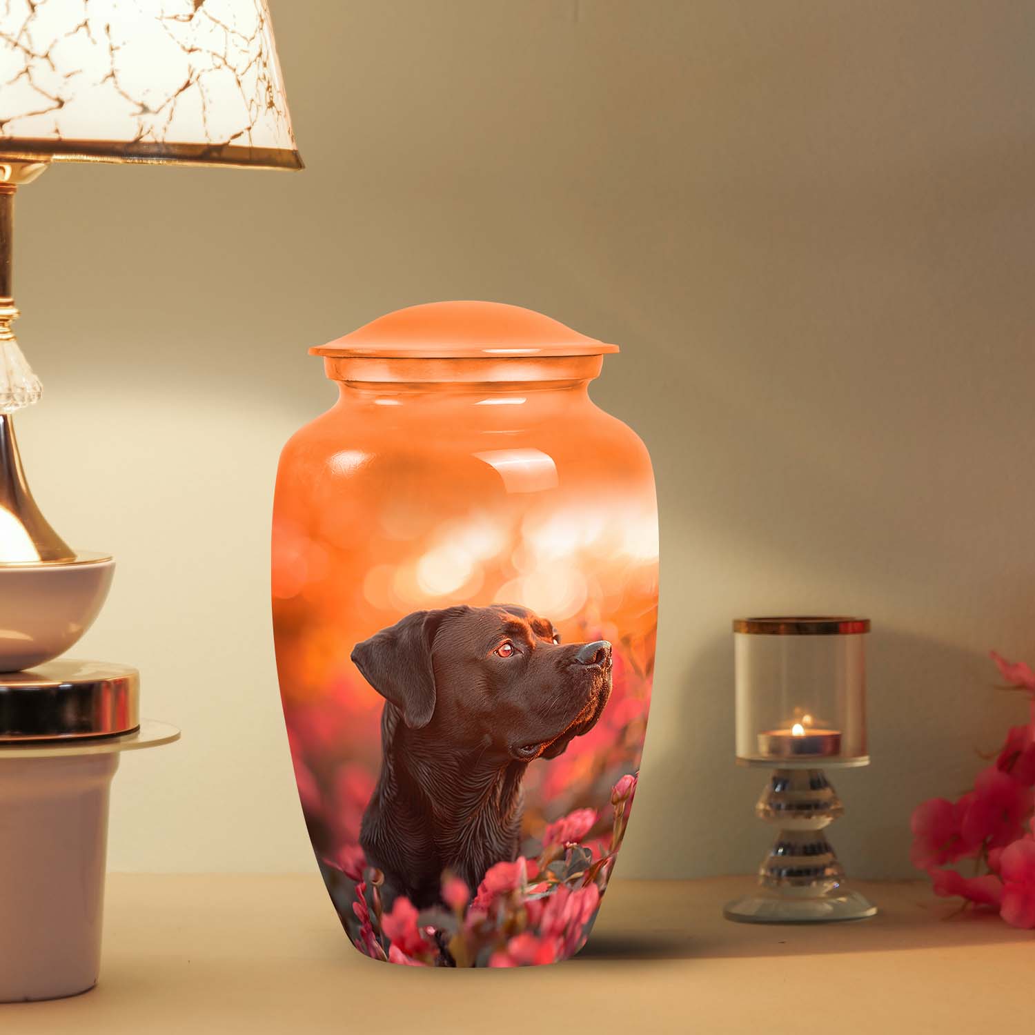 Labrador Personalized Urn for Pet Dog Ashes - Pet Cremation Urns for Dogs