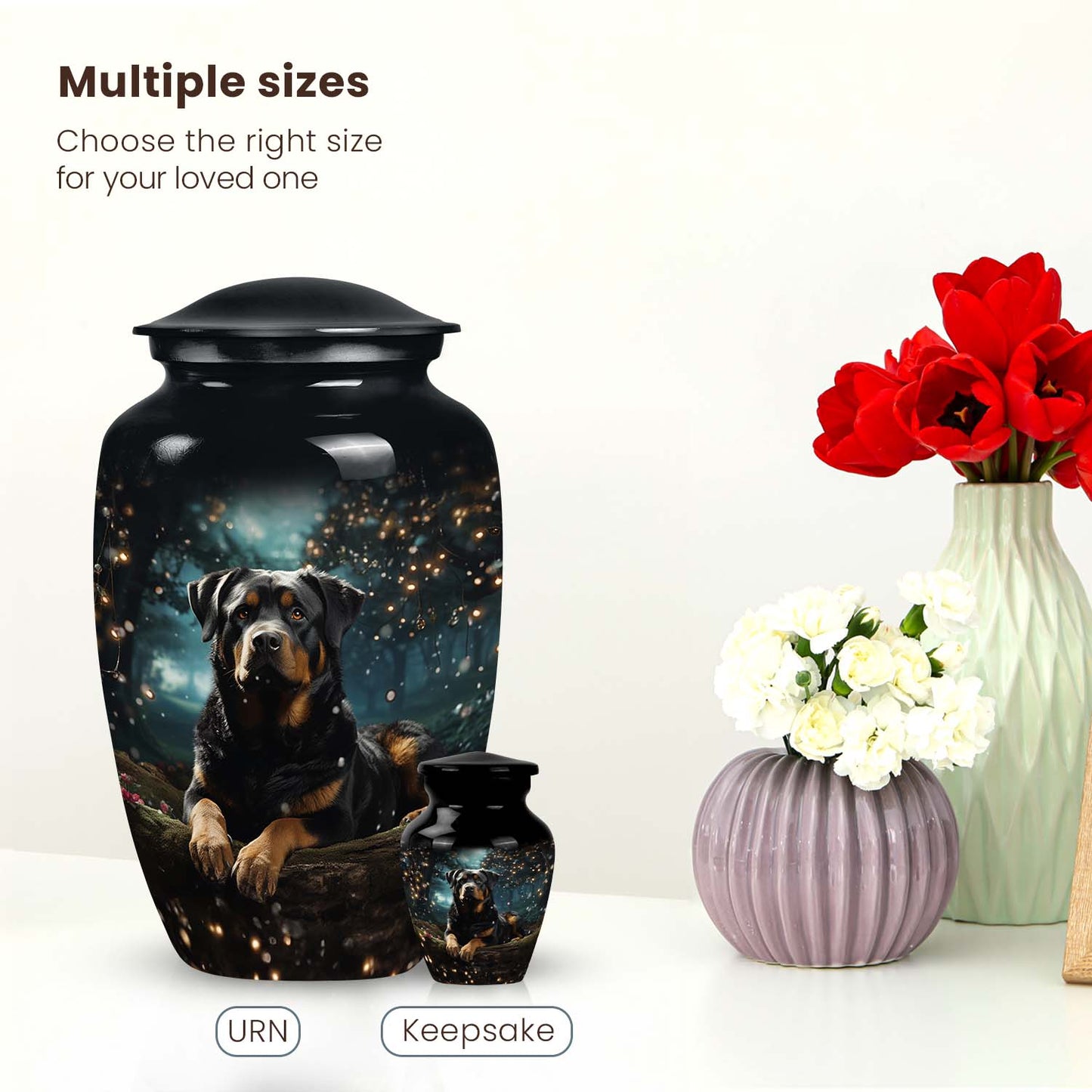 Rottweiler Memorial Urn - Heartfelt Tribute for Pet Owners