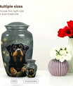 Rottweiler Dog Urn for Ashes – Gray Pet Memorial Keepsake