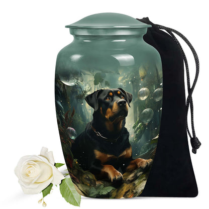 Green Personalized Dog Keepsake Urn for Pet Ashes - Yatskia