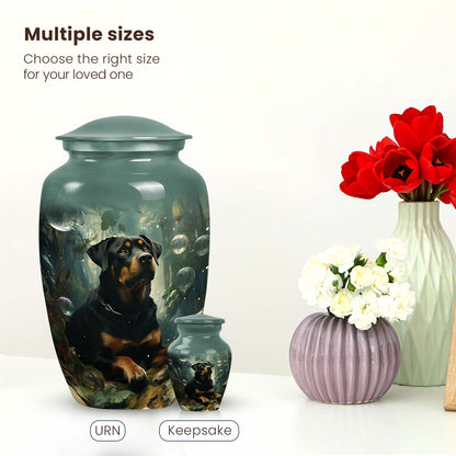 Green Personalized Dog Keepsake Urn for Pet Ashes - Yatskia