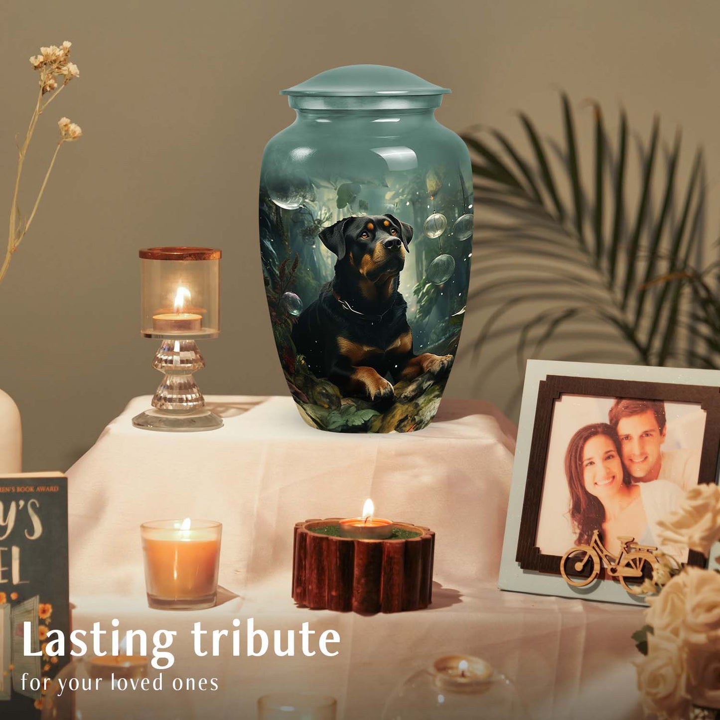 Green Personalized Dog Keepsake Urn for Pet Ashes - Yatskia