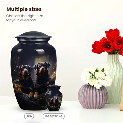 Black Personalized Dog Memorial Urn for Pet Ashes - Yatskia