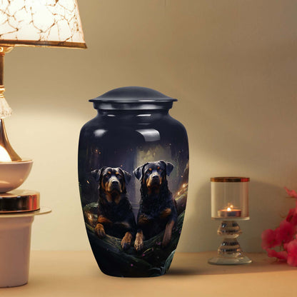 Black Personalized Dog Memorial Urn for Pet Ashes - Yatskia