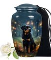 Rottweiler Dog Cremation Urn – Pet Memorial Keepsake with Fairy Light