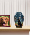 Rottweiler Dog Cremation Urn – Pet Memorial Keepsake with Fairy Light