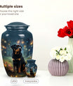 Rottweiler Dog Cremation Urn – Pet Memorial Keepsake with Fairy Light