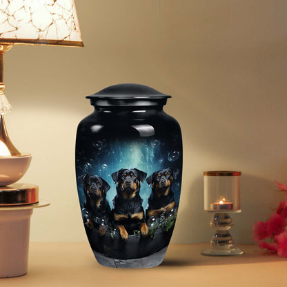Black Personalized Dog Keepsake Urn for Pet Ashes - Yatskia