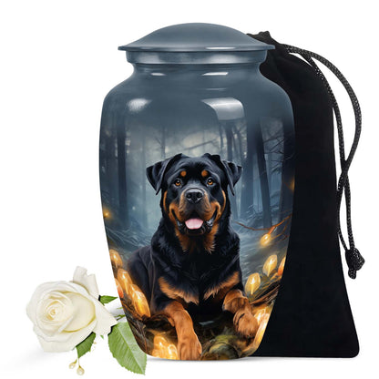 Gray Personalized Dog Keepsake Urn for Pet Ashes - Yatskia