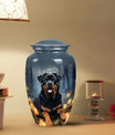 Gray Pet Remembrance Urn – Rottweiler Keepsake Urn for Ashes