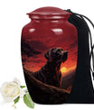 Red Cremation Urn for Pet Ashes – Loving Remembrance Urn