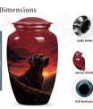 Red Cremation Urn for Pet Ashes – Loving Remembrance Urn