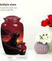 Red Cremation Urn for Pet Ashes – Loving Remembrance Urn