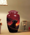 Red Cremation Urn for Pet Ashes – Loving Remembrance Urn