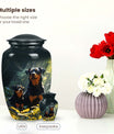 Two Rottweilers Dog Urn for Ashes – Pet Memorial Keepsake