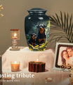 Two Rottweilers Dog Urn for Ashes – Pet Memorial Keepsake