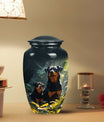 Two Rottweilers Dog Urn for Ashes – Pet Memorial Keepsake