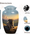 Pug Keepsake Urn with Sunset Art – Loving Dog Cremation Urn