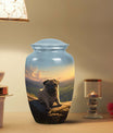 Pug Keepsake Urn with Sunset Art – Loving Dog Cremation Urn